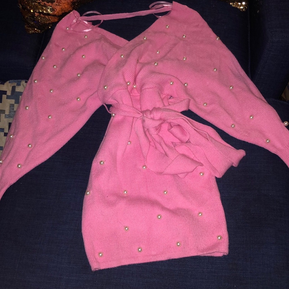barbie pink sweater dress, only worn once.